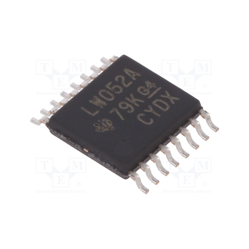 3 pcs x TEXAS INSTRUMENTS - SN74LV4052APW - IC: digital, demultiplexer,multiplexer, Ch: 4, SMD, TSSOP16, 74LV