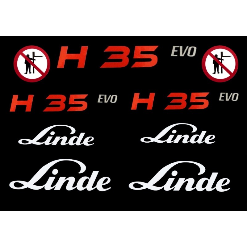 Linde h35 evo pictogram stickers set