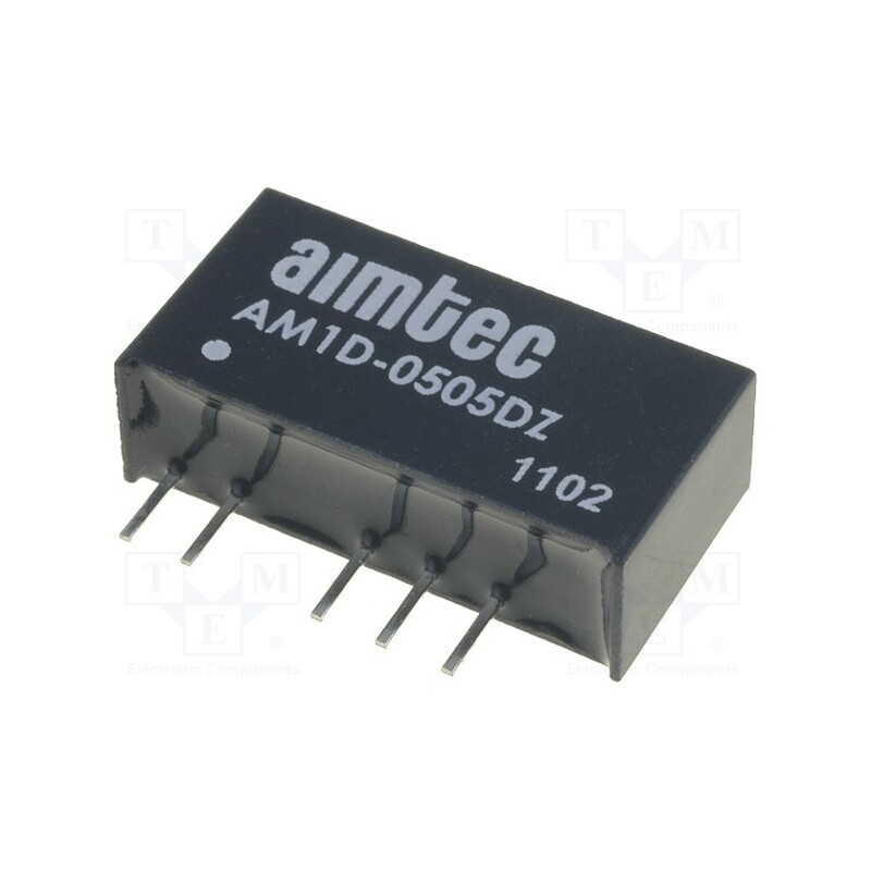 1 pcs x AIMTEC - AM1D-0505DZ - Converter: DC/DC, 1W, Uin: 4.5÷5.5V, Uout: 5VDC, Uout2: -5VDC, SIP7