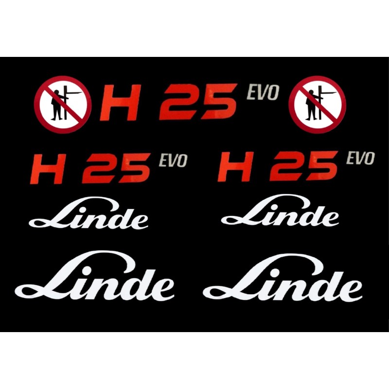 Linde h25 evo pictogram stickers set
