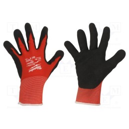 1 set x Milwaukee - 4932471418 - Protective gloves, Size: 10,XL, black/red, Resistance to: cutting