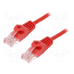 1 pcs x LOGILINK - CP1044U - Patch cord, U/UTP, 5e, stranded, CCA, PVC, red, 1.5m, 26AWG
