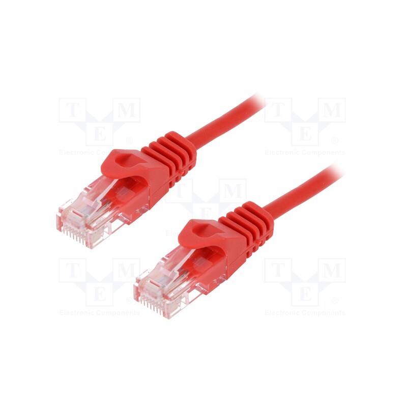 1 pcs x LOGILINK - CP1044U - Patch cord, U/UTP, 5e, stranded, CCA, PVC, red, 1.5m, 26AWG
