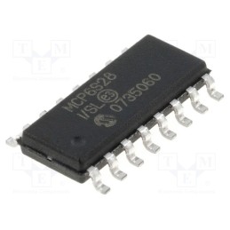 1 pcs x MICROCHIP TECHNOLOGY - MCP6S28-I/SL - IC: operational amplifier, 2÷12MHz, 2.5÷5.5V, Ch: 8, SO16