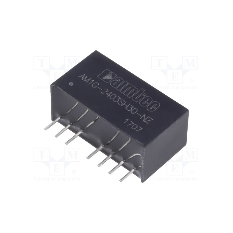 1 pcs x AIMTEC - AM1G-2403SH30-NZ - Converter: DC/DC, 1W, Uin: 18÷36V, Uout: 3.3VDC, Iout: 303mA, SIP8