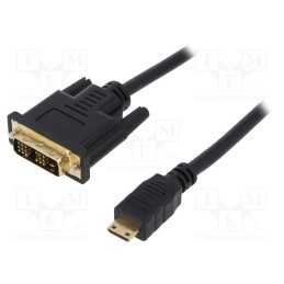 1 pcs x LOGILINK - CH0015 - Cable, HDMI 1.4, DVI-D (18+1) plug,HDMI plug, 5m, black