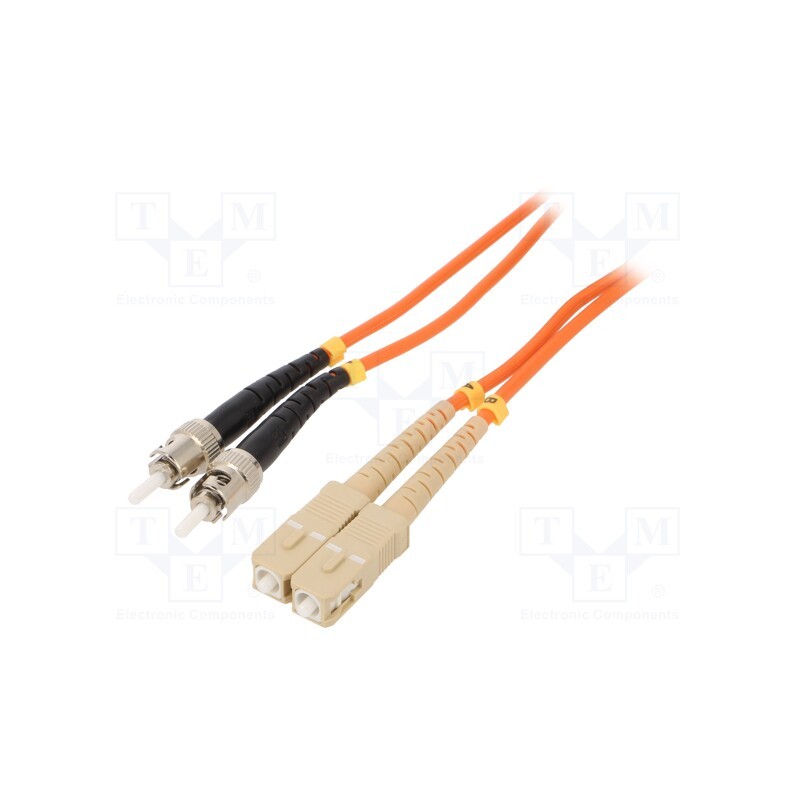 1 pcs x GEMBIRD - CFO-STSC-OM2-1M - Fiber patch cord, OM2, SC/UPC,ST/UPC, 1m, Optical fiber: 50/125um