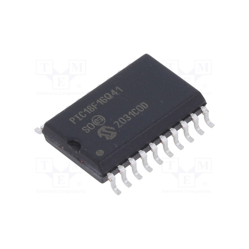 1 pcs x MICROCHIP TECHNOLOGY - PIC18F16Q41-I/SO - IC: PIC microcontroller, 64MHz, I2C,SPI x2,UART x2, 1.8÷5.5VDC