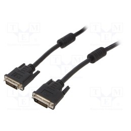 1 pcs x GEMBIRD - CC-DVI2-BK-10 - Cable, dual link, DVI-D (24+1) plug,both sides, PVC, 3m, black