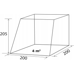 Rear tent for vans on the rear hatch of VW T5 T6 XXL