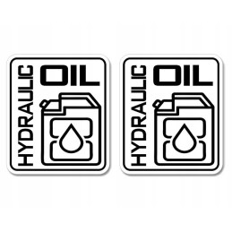Hydraulic fluid stickers marking hydraulic oil