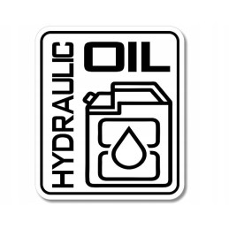 Hydraulic fluid stickers marking hydraulic oil