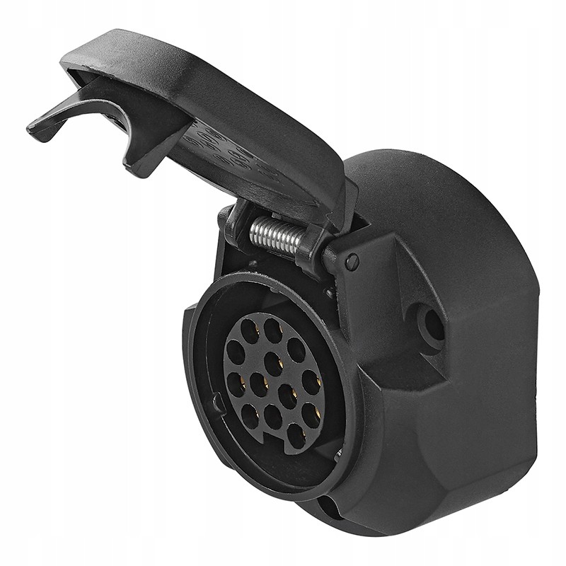 13-pin trailer hitch socket with switch