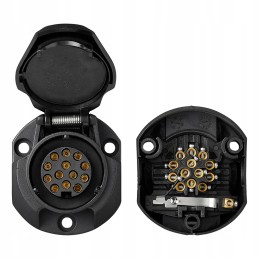 13-pin trailer hitch socket with switch