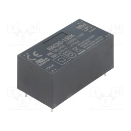 1 pcs x RECOM - RAC20-15DK - Converter: AC/DC, 20W, 85÷264VAC, Usup: 120÷370VDC, Uout: 15VDC