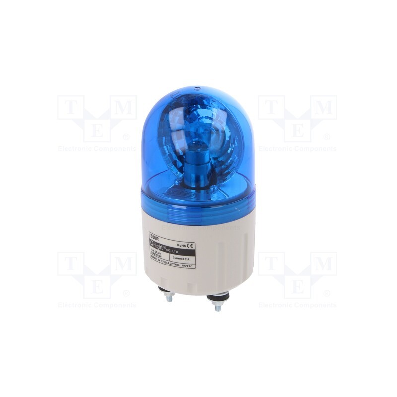 1 pcs x QLIGHT - S60R-24-B - Signaller: lighting, rotating light, blue, S60, 24VDC, IP44, 310mA
