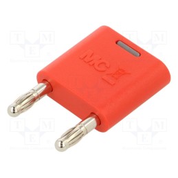 1 pcs x STu00c4UBLI - 64.4010-22 - 4mm banana, 32A, 30VAC, 60VDC, red, nickel plated, insulated