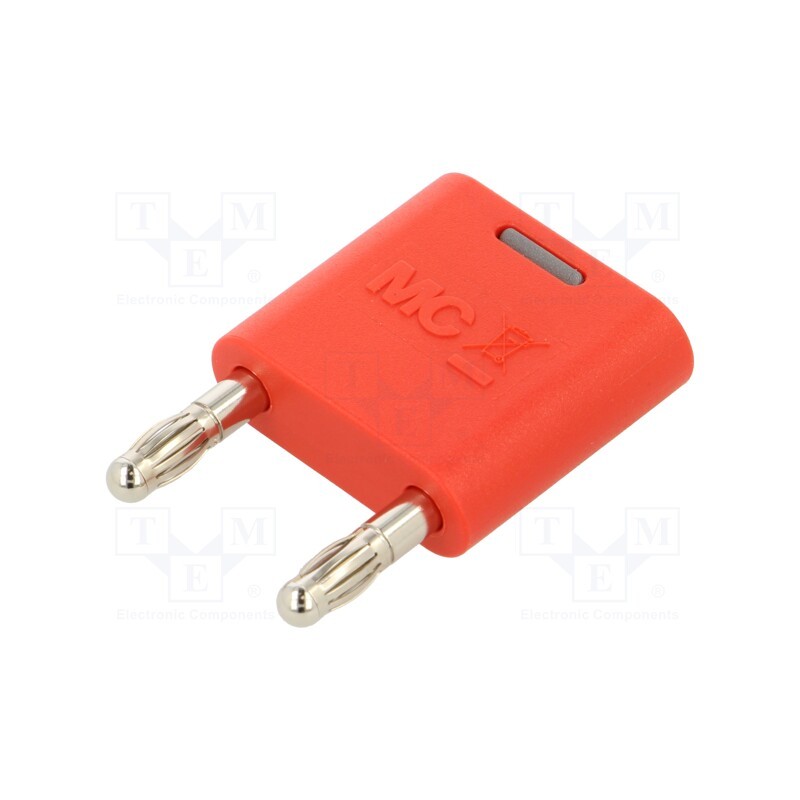 1 pcs x STu00c4UBLI - 64.4010-22 - 4mm banana, 32A, 30VAC, 60VDC, red, nickel plated, insulated