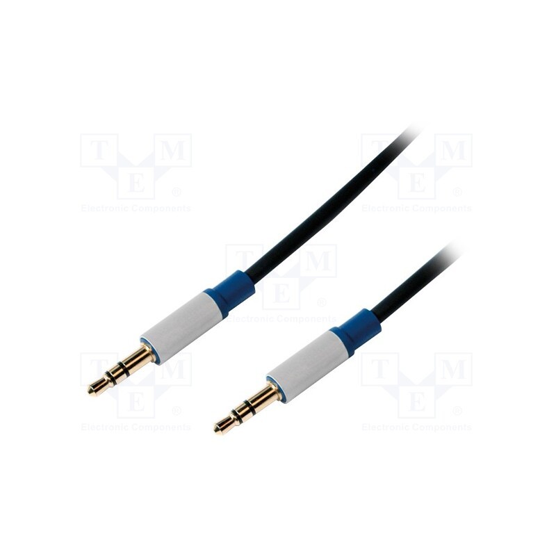 1 pcs x LOGILINK - BASC15 - Cable, Jack 3.5mm plug,both sides, 1.5m, black