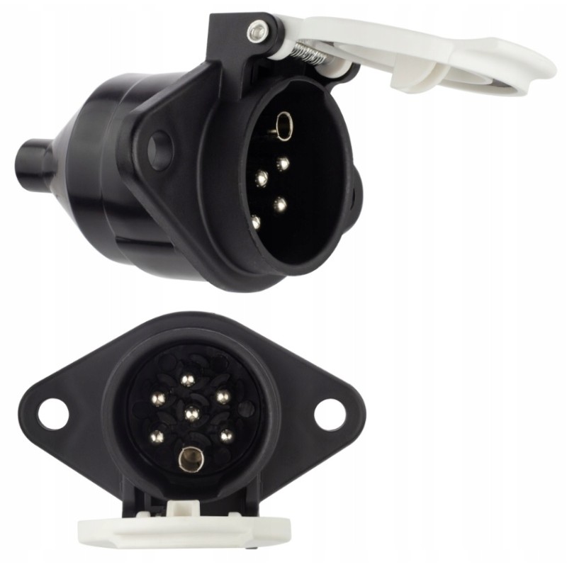 24v 7 pin socket, type S, trailer, truck semi-trailer