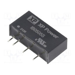1 pcs x XP POWER - IB0505S - Converter: DC/DC, 1W, Uin: 5V, Uout: 5VDC, Iout: 200mA, SIP, 160kHz