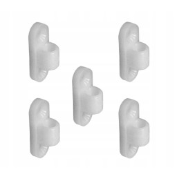 Vertical plastic vestibule hook, 5 pieces