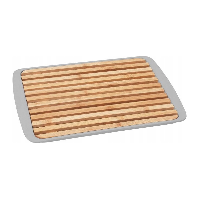Bread cutting board with tray gray brunner