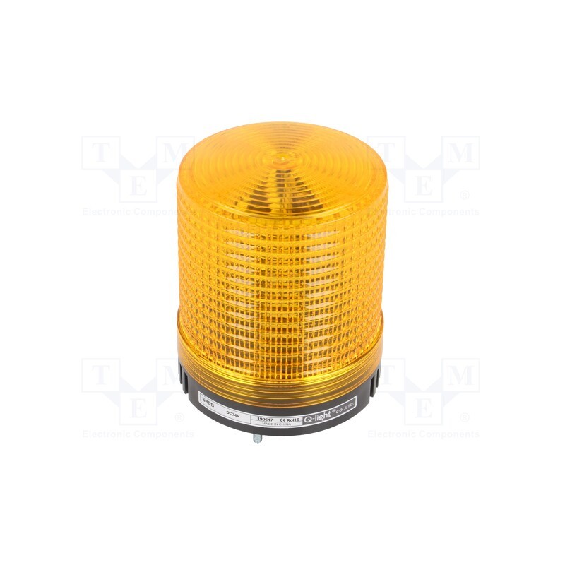 1 pcs x QLIGHT - S80S-24-A - Signaller: lighting, flashing light, amber, S80, 24VDC, IP44, 216mA