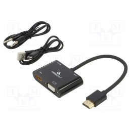 1 pcs x GEMBIRD - A-HDMIM-HDMIFVGAF-01 - Adapter, 0.15m