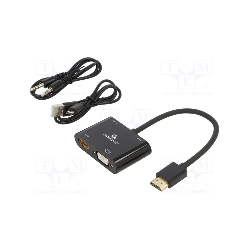 1 pcs x GEMBIRD - A-HDMIM-HDMIFVGAF-01 - Adapter, 0.15m