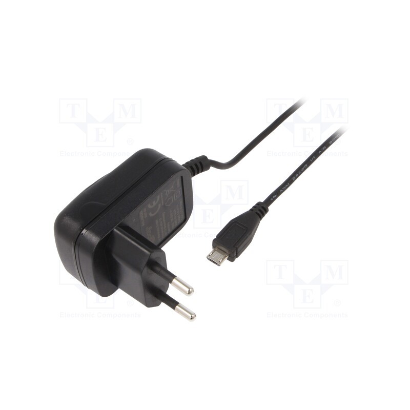 1 pcs x Goobay - 49529 - Power supply: switched-mode, plug, 5VDC, 5W, Plug: EU, 74.14%, black