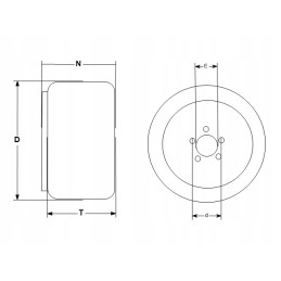 Drive wheel for pallet truck 250x82 204 80 112