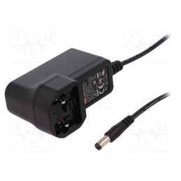 1 pcs x MEAN WELL - GEM12I24-P1J - Power supply: switched-mode, plug, 24VDC, 0.5A, 12W, Out: 5,5/2,1