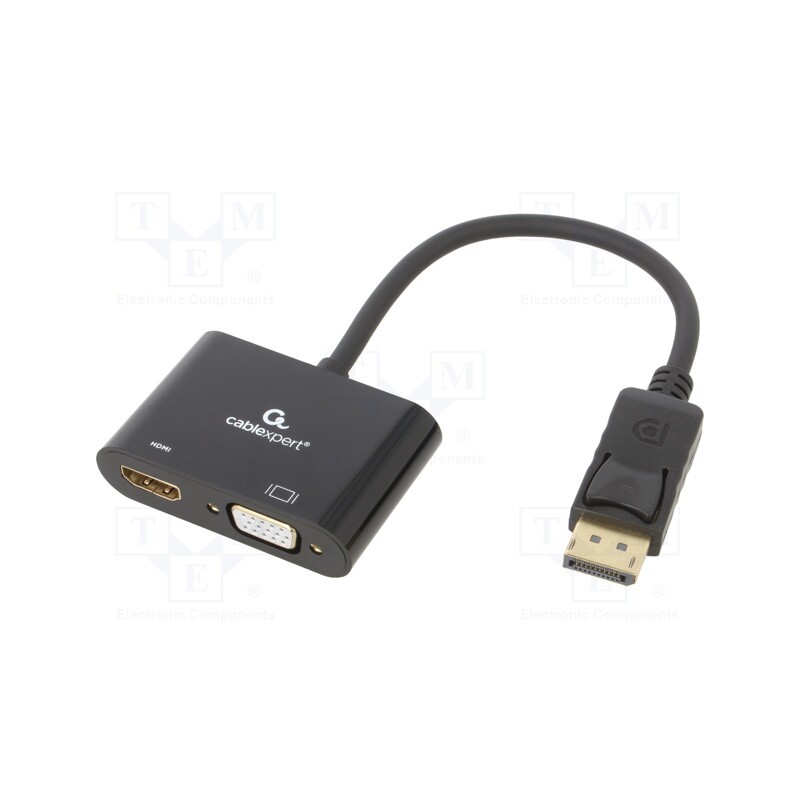 1 pcs x GEMBIRD - A-DPM-HDMIFVGAF-01 - Converter, DisplayPort 1.2, black