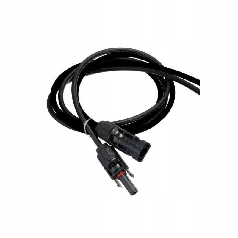 Solar cable, cross-section 4 mm2, black connectors