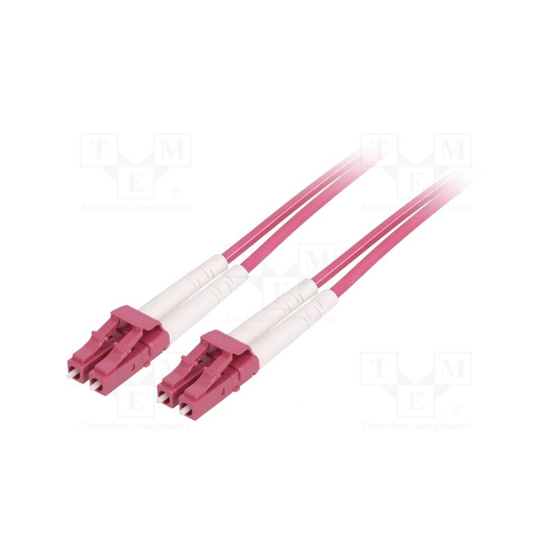 1 pcs x LOGILINK - FP4LC07 - Fiber patch cord, OM4, LC/UPC,both sides, 7.5m, LSZH, pink