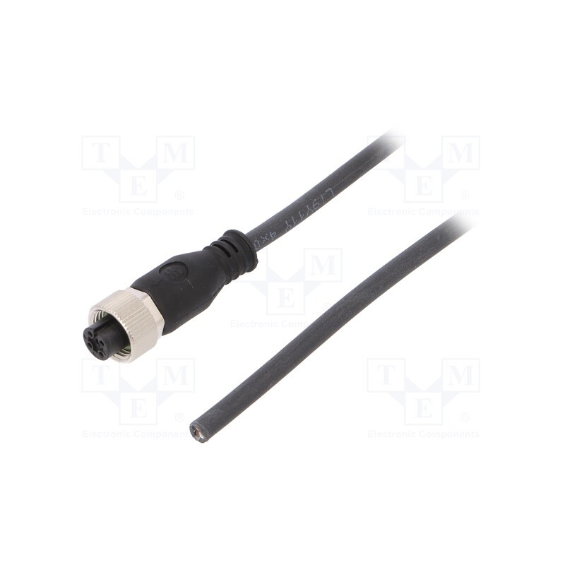 1 pcs x WEIDMu00dcLLER - SAIL-M12BG-4-3.0U - Connection lead, M12, PIN: 4, straight, 3m, plug, 250VAC, 4A, PUR