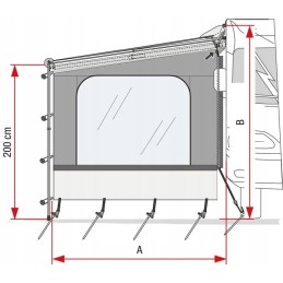 Side wall with side window at caravanstore f35 fiamma in wa