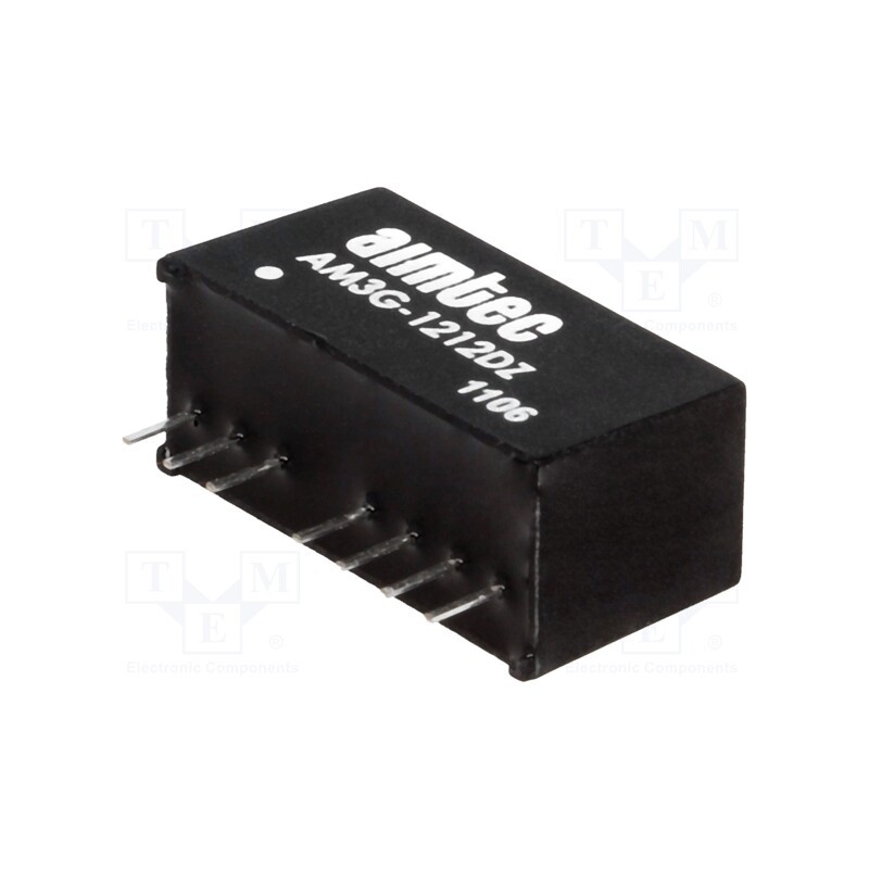 1 pcs x AIMTEC - AM3G-1212DZ - Converter: DC/DC, 3W, Uin: 9÷18V, Uout: 12VDC, Uout2: -12VDC, SIP8