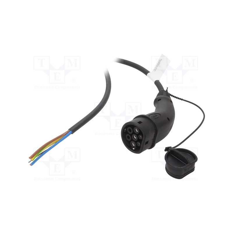 1 pcs x HARTING - 8811754004440A1 - Cable: eMobility, 1x0.5mm2,3x6mm2, 250V, 11kW, IP44, wires,Type 2