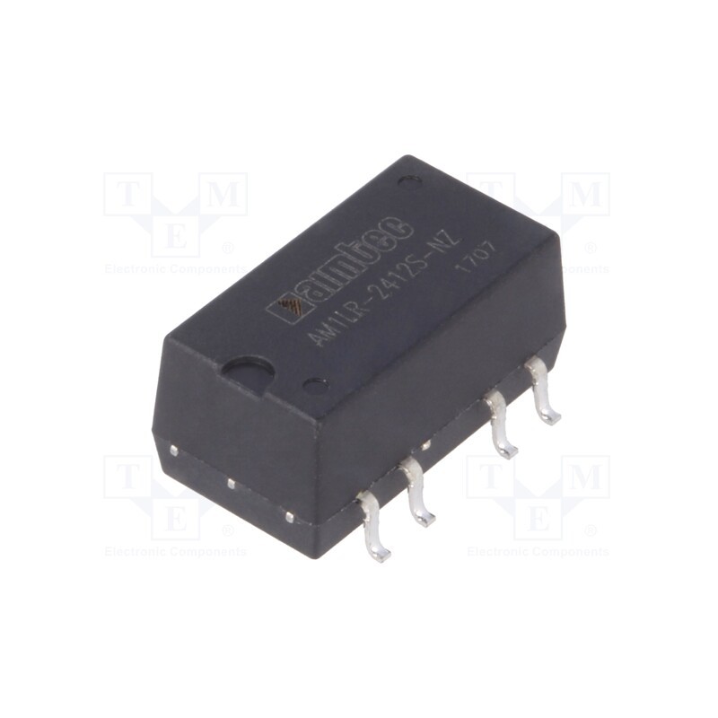 1 pcs x AIMTEC - AM1LR-2412S-NZ - Converter: DC/DC, 1W, Uin: 22.8÷25.2V, Uout: 12VDC, Iout: 84mA, SMD