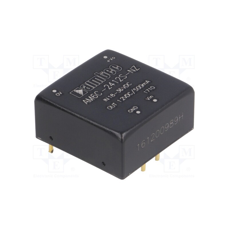 1 pcs x AIMTEC - AM6C-2412S-NZ - Converter: DC/DC, 6W, Uin: 18÷36V, Uout: 12VDC, Iout: 500mA, 1'x1'