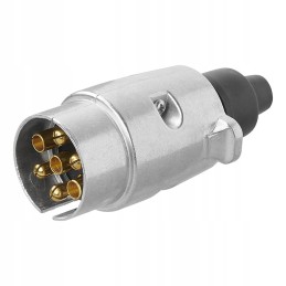 7 pin metal plug, strong aluminum socket plug