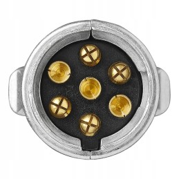 7 pin metal plug, strong aluminum socket plug