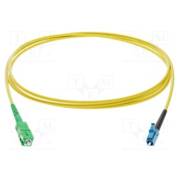 1 pcs x FIBRAIN - G-SCA-LC-S-001.0-DX-D-18-Y - Fiber patch cord, LC/UPC,SC/APC, 1m, Optical fiber: 9/125um, Gold