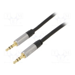 1 pcs x Goobay - 79133 - Cable, Jack 3.5mm 3pin plug,both sides, 5m, Plating: gold-plated