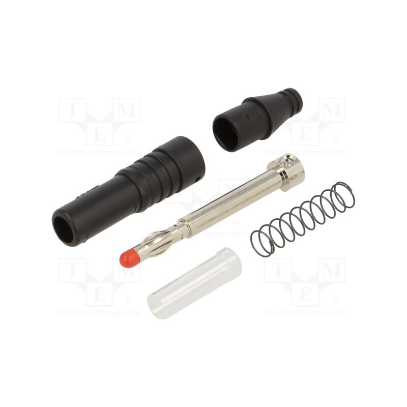 1 pcs x STu00c4UBLI - 64.9701-21 - Plug, 4mm banana, 32A, 30VAC, 60VDC, black, insulated, 2.5mm2, 69mm