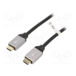 1 pcs x Goobay - 75777 - Cable, HDMI 2.0, HDMI plug,both sides, PVC, textile, Len: 2m, black