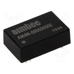1 pcs x AIMTEC - AM4N-0505SH50Z - Converter: DC/DC, 3.5W, Uin: 4÷6V, Uout: 5VDC, Iout: 700mA, DIP24