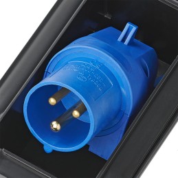 Cee power connection socket with black frame seal